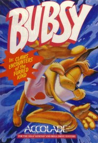 Bubsy in: Claws Encounters of the Furred Kind PAL Sega Mega Drive PAL box art